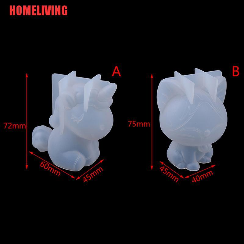 Khuôn Silicon Trong Suốt Hình Ngựa / Mèo Làm Nến DIY