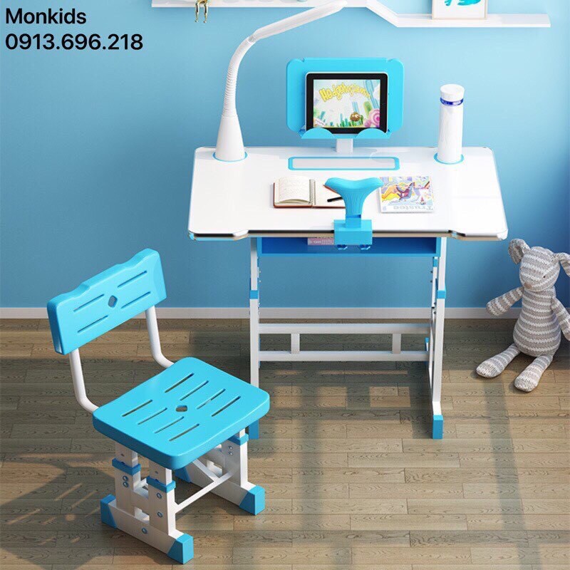 ( Sẵn Hàng ) Bàn Ghế Học Sinh Chống Gù, Chống Cận M1 ( Tặng kèm Đồng Hồ + Gía Đọc Sách + Chống cằm ) | BigBuy360 - bigbuy360.vn