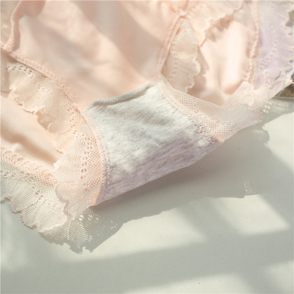 Quần Lót Viền Ren Lót Đáy Cotton Mềm Mại Quyến Rũ Cho Nữ