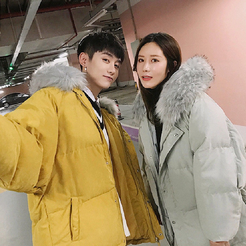 Áo Khoác Đệm Cotton Dáng Rộng Thời Trang Mùa Đông Hàn Quốc Cho Nam