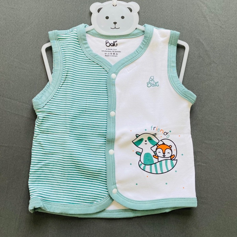 Áo gile bé trai / bé gái 2 lớp Baru (Sz 6-18m)