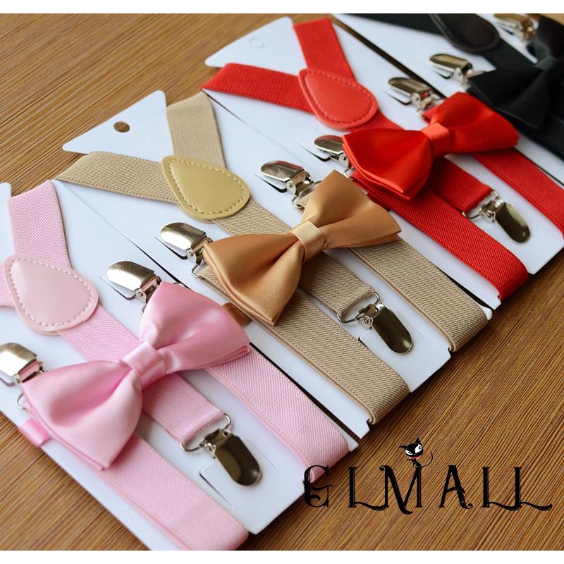 Dây đai quần chữ Y có thắt nơ đẹp mắt cho bé
