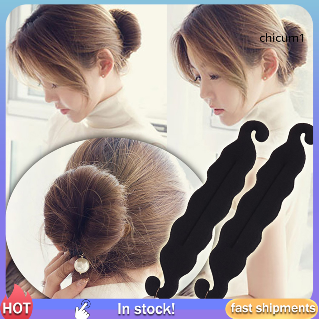 Dụng cụ tạo kiểu tóc búi làm đẹp đính hạt ngọc trai nhân tạo tiện lợi dành cho phái đẹp