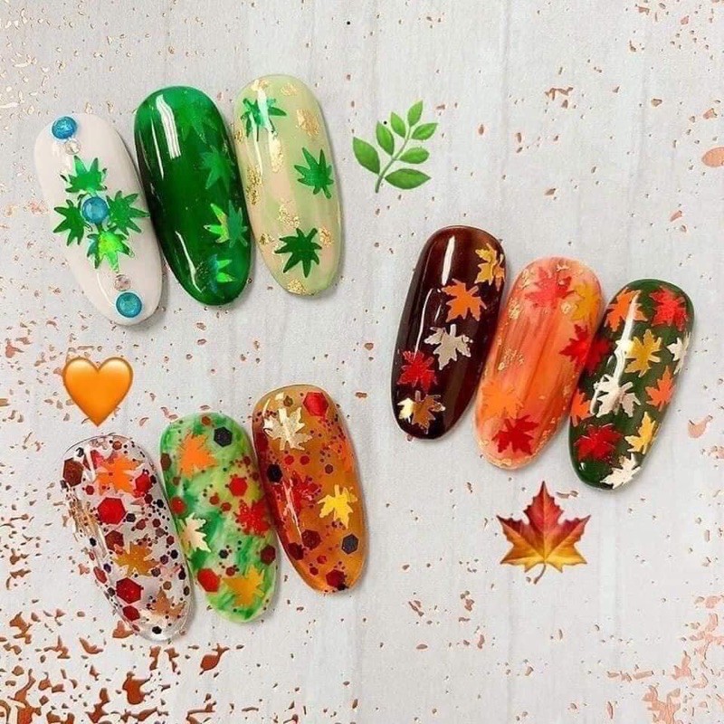 SET BƯỚM 🦋 - SET LÁ THÔNG  - SET SAO 4 CÁNH ✨ TRANG TRÍ NAILS 12 MÀU
