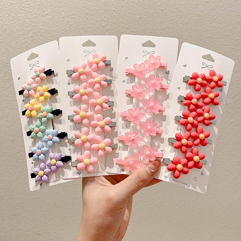 Set 10 Kẹp Tóc Nhỏ Hình Hoa Thời Trang