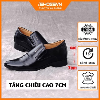 Giày da nam công sở tăng chiều cao ISHOESVN IS295 - Giày lười công sở giày ishoes