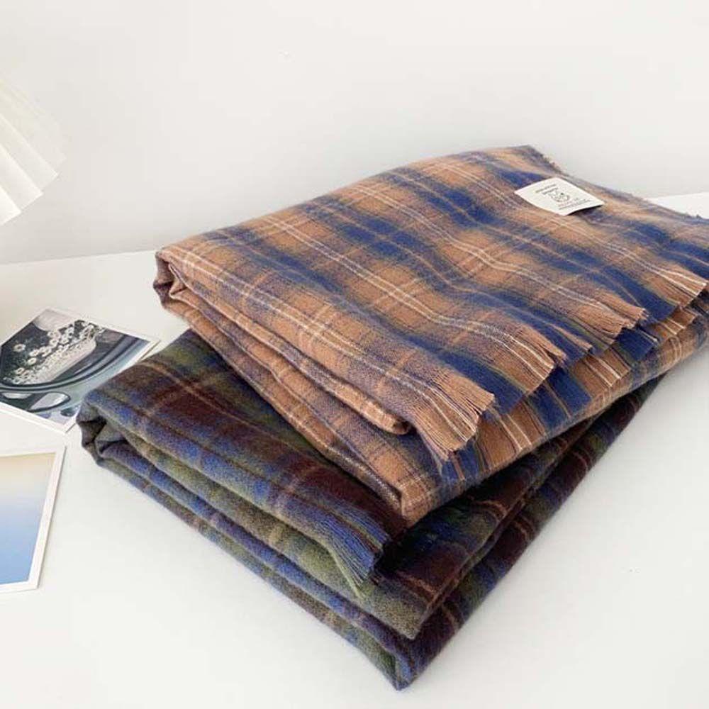 Khăn Choàng Cổ Dài Pashmina Giả Lông Cừu Thời Trang Cho Nữ WMES15H