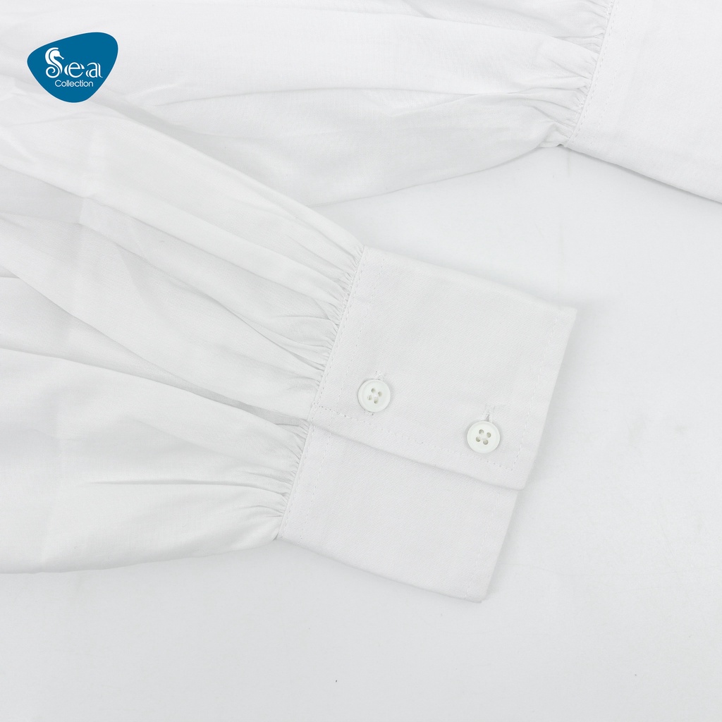 Áo Sơ Mi Nữ Tay Dài Trắng Phối Sọc 12710 Sea Collection