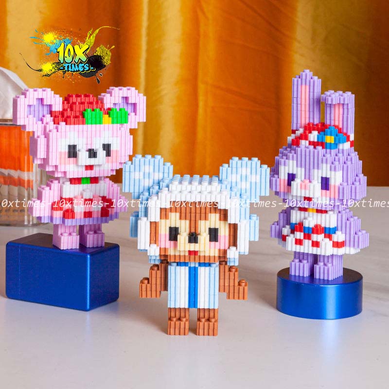 (15cm) mô hình lắp ráp cáo thỏ stella lou đứng cute dễ thương  tặng sinh nhật bạn gái