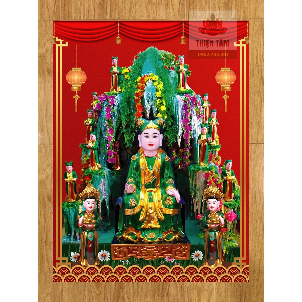 Tranh Động Sơn Trang 3D chất liệu vải phủ bóng cao cấp dày dặn KHÔNG KHUNG