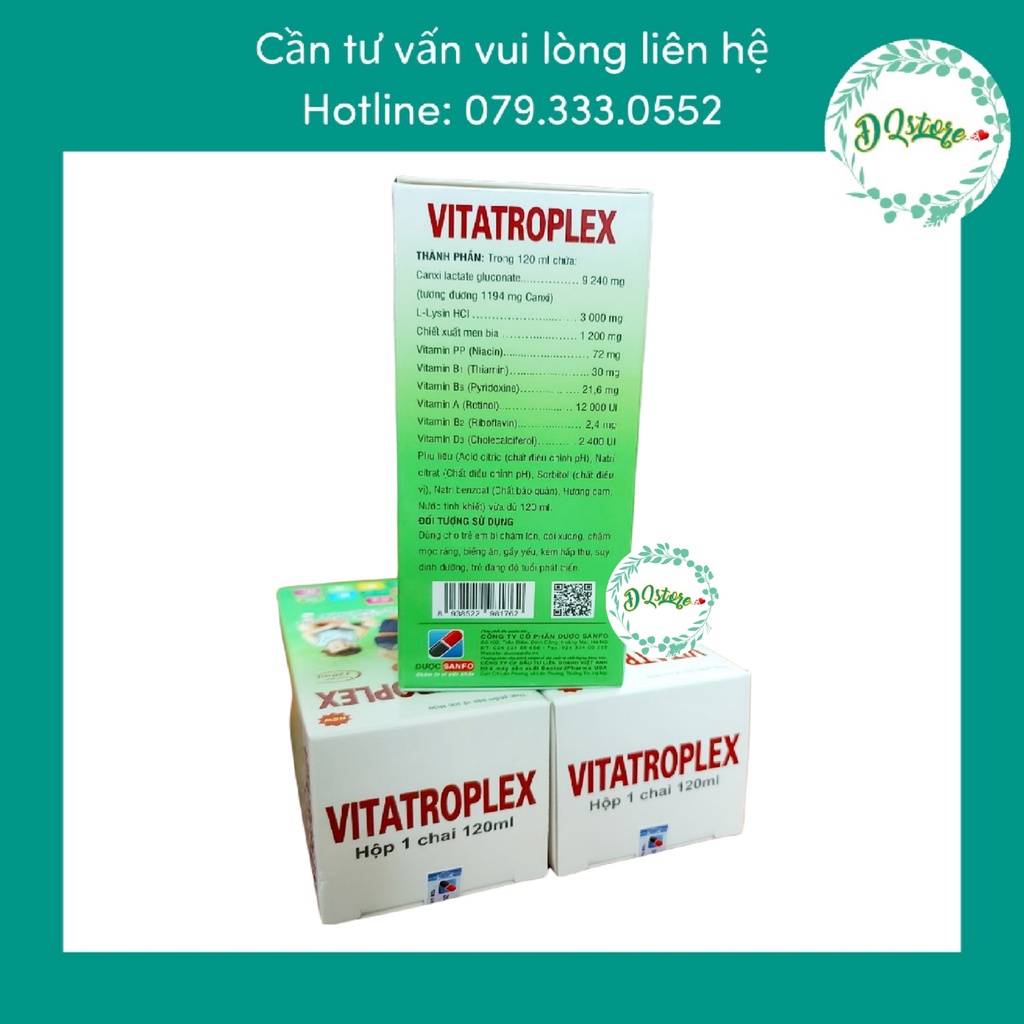 Siro Vitatroplex Bổ Sung Vitamin và Khoáng Chất Cho Trẻ Em 120ml, 100ml