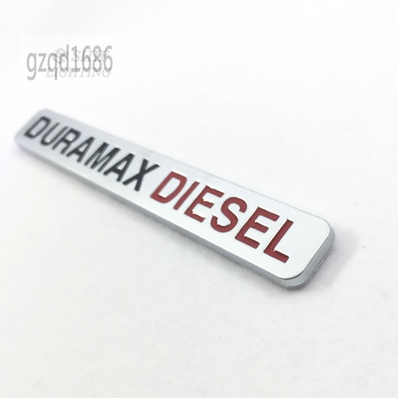 Logo dán chất liệu kim loại in chữ DURAMAX DIESEL chuyên dụng cho xe tải