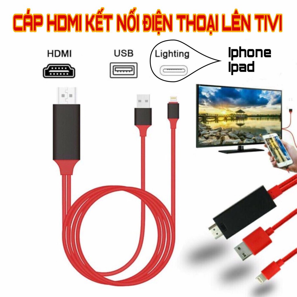 CÁP KẾT NỐI HDMI ĐẦU LIGHTING ( DÀNH CHO ĐT IPHONE)