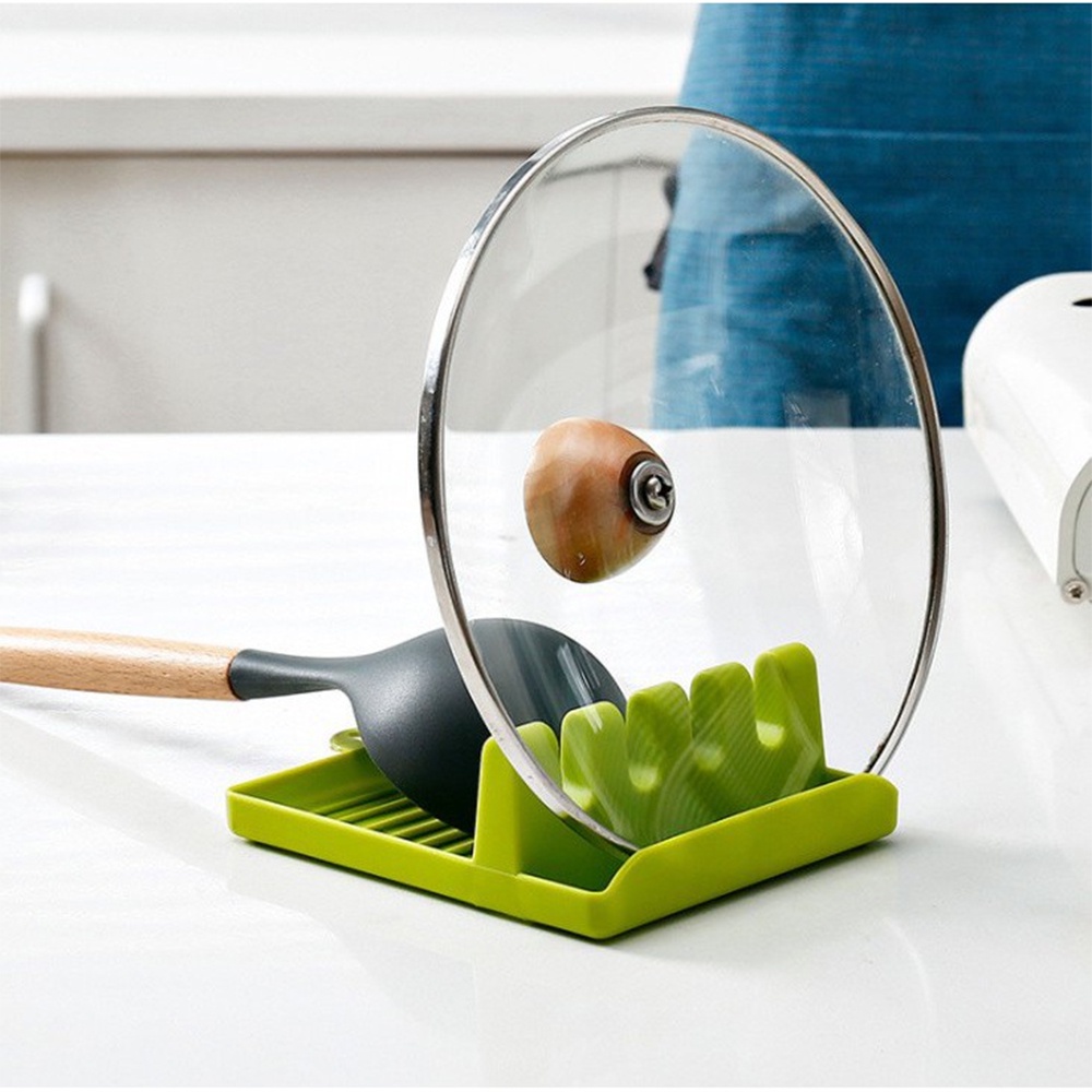 Khay Đỡ Gác Vung Nồi, Muôi, Thìa Bằng Nhựa L8 Đa Chức Năng Chống Trượt