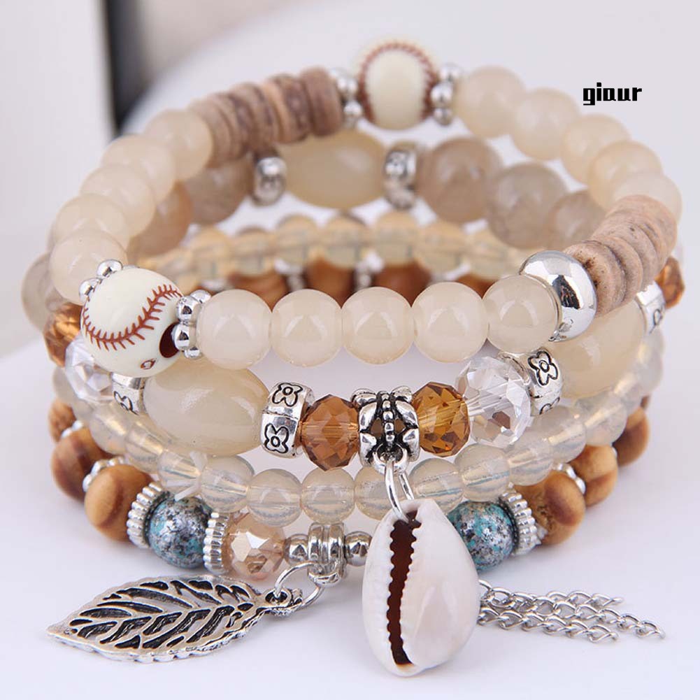 Set 4 Vòng Tay Phong Cách Bohemian Thời Trang Cho Nữ