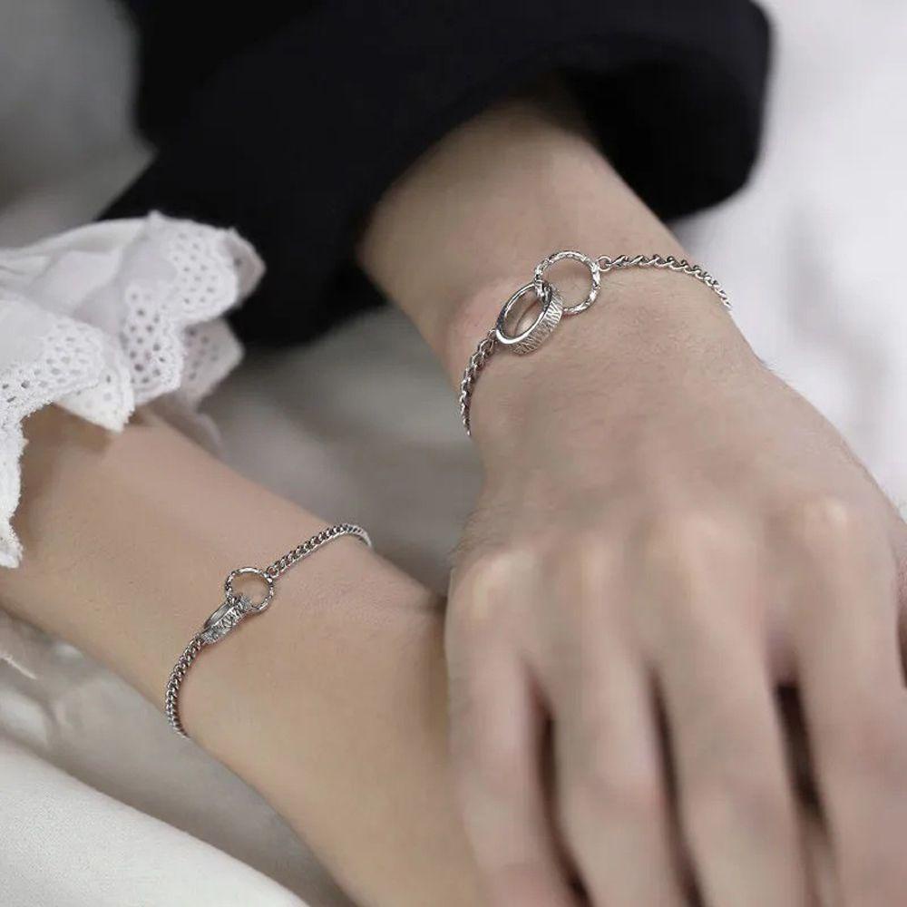 Vòng Tay Cặp Đôi Kết Nối Nhẫn AUGUSTINA Thời Trang Thích Hợp Làm Quà Valentine