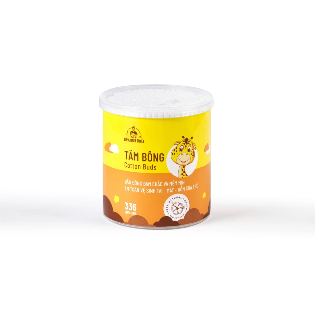 TĂM BÔNG EM BÉ BẠCH TUYẾT HỘP 336 QUE
