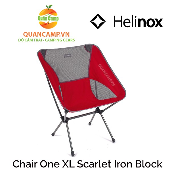 Ghế dã ngoại xếp gọn Helinox Chair One XL Scarlet Iron Block