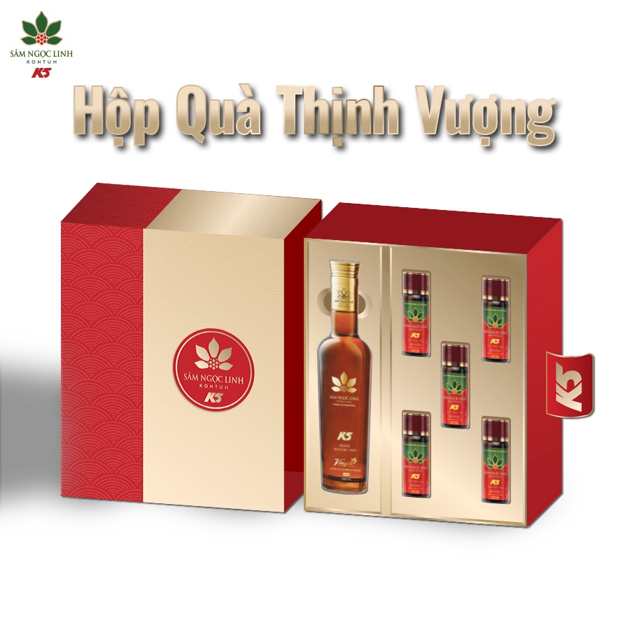 [Quà Tết] Hộp Quà Thịnh Vượng - Sâm Ngọc Linh Kon Tum K5 Chính Hãng