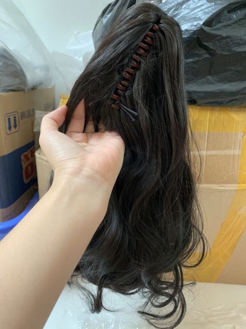 Tóc giả ngoặm xoăn ngắn ❤️❤️ FREESHIP ❤️❤️ ngoặm xoăn ngắn n52 35cm