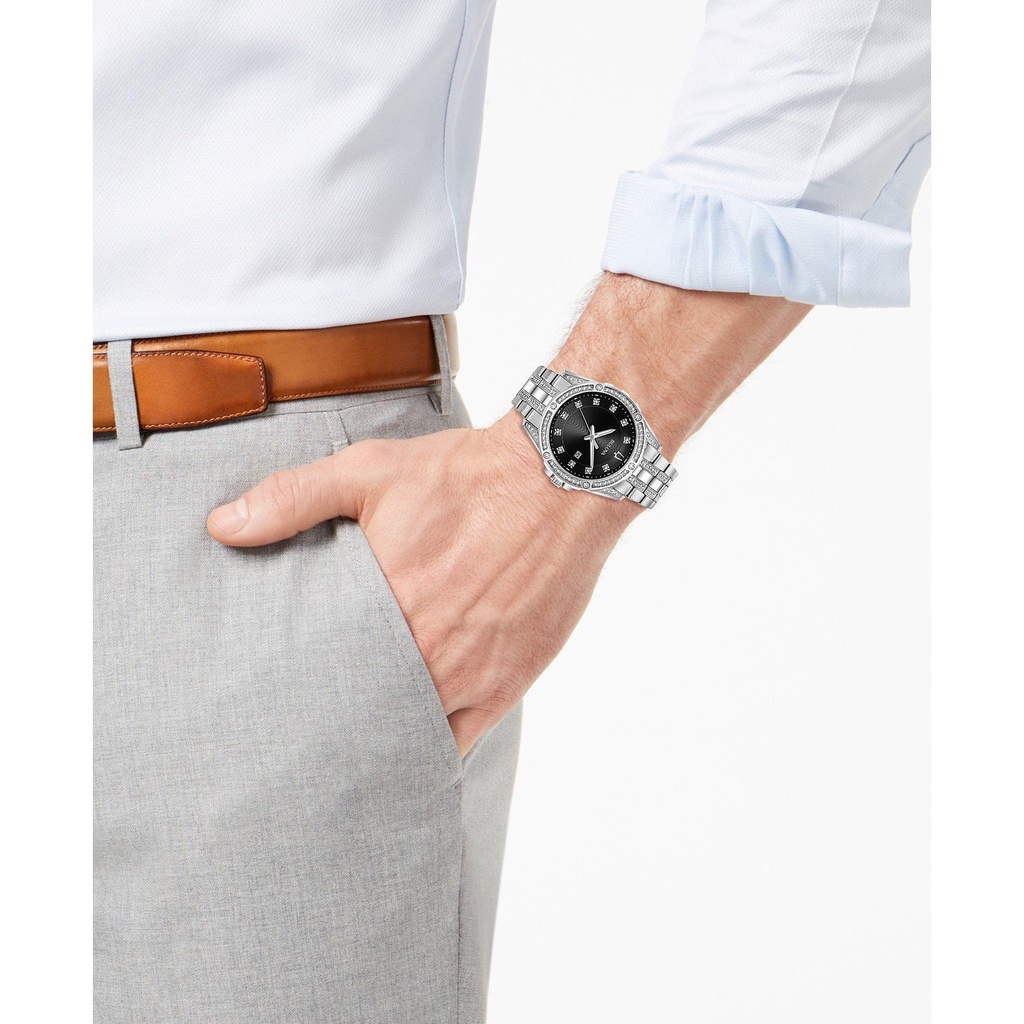 Đồng hồ nam dây thép Bulova 96K104 Swarovski