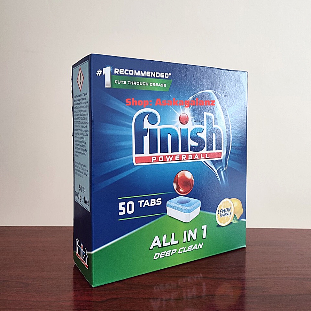 Viên rửa bát Finish All In one  50 viên hương chanh - Chính hãng