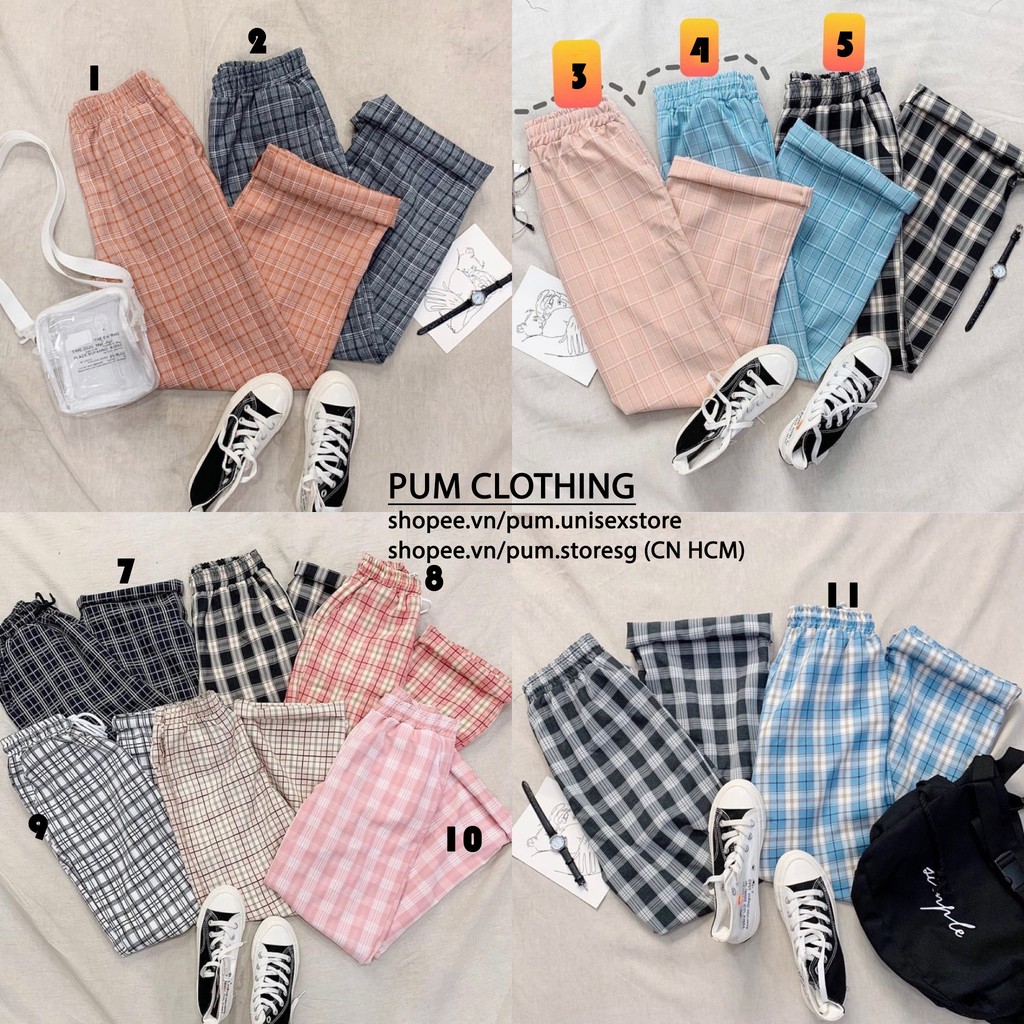 PLAID PANTS - Quần caro nhí form suông Ulzzang UNISEX