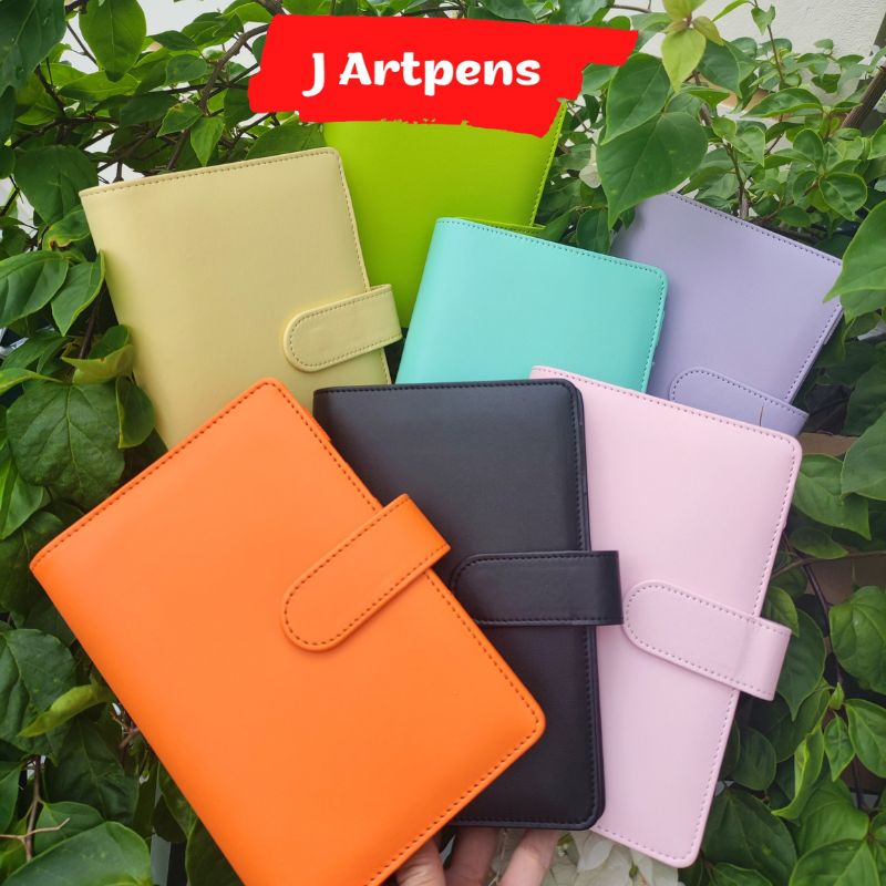 Bìa Sổ Còng Da Sweet Love A6 A5 6 Lỗ Màu Pastel Siêu Đẹp Nhiều Màu Sổ Còng Planner Sổ Tiết Kiệm Binder Bullet Journal