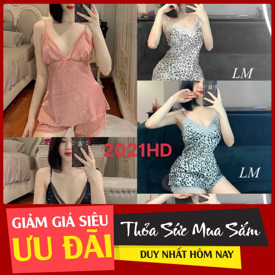 Sỉ Bộ Ngủ Lụa 2 Dây 🌸Đồ Ngủ Nữ Sexy, Gợi Cảm Cao Cấp DB16 Rẻ Nhất Thị Trường