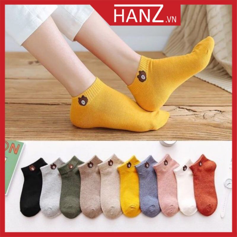 Tất vớ nữ cổ ngắn hàn quốc chất cotton đẹp cute dễ thương H38