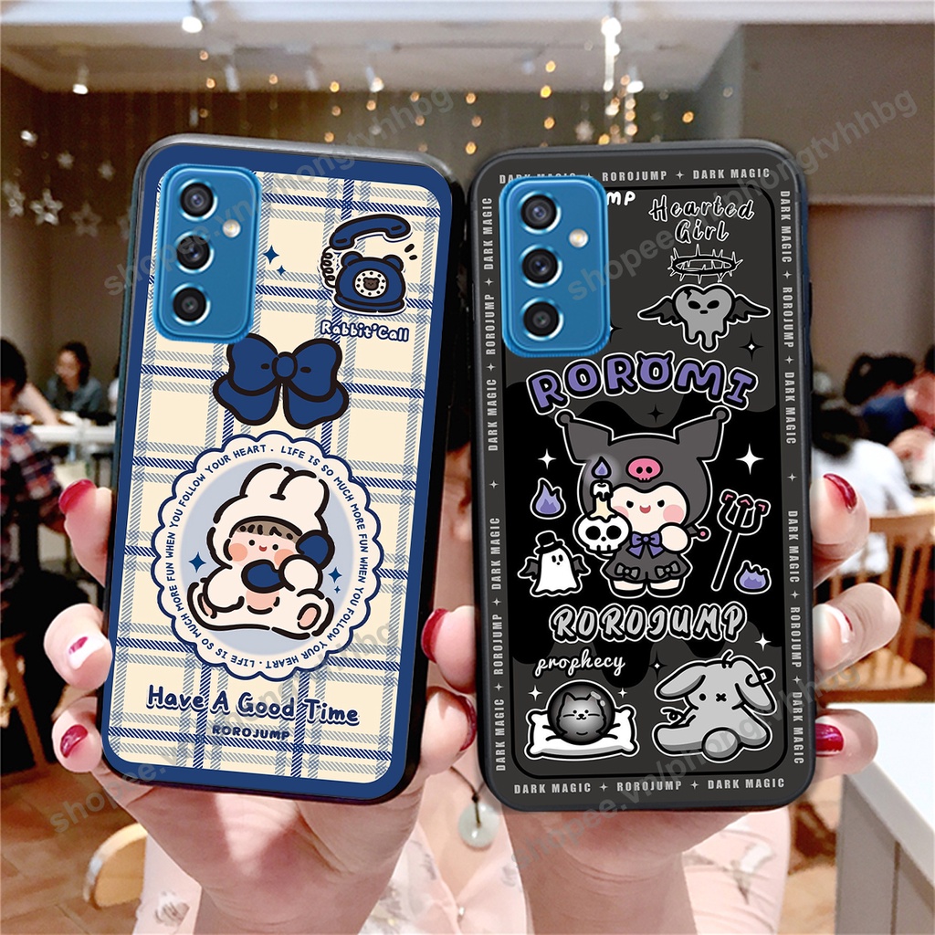 Ốp lưng Samsung M52 5G in mẫu gấu bo viền , smile mặt cười cực cute đẹp