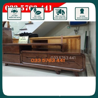Kệ tivi thông minh gỗ sồi thông minh tăng giảm kích thước 1,8 mét đến 2,4 mét - kệ ti vi gỗ