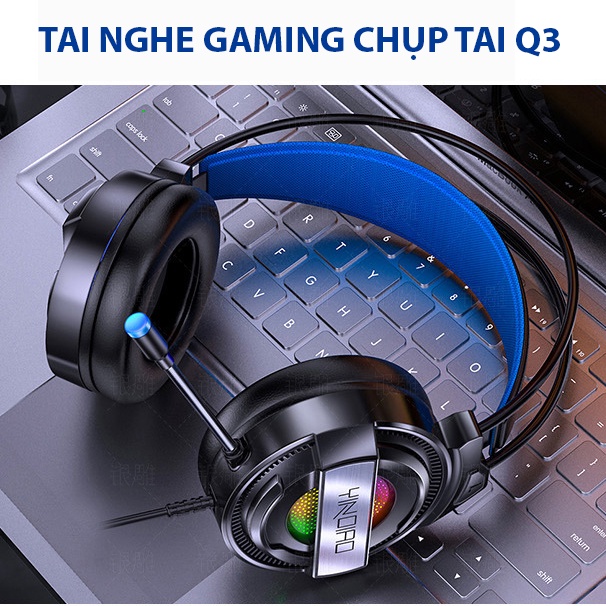 Tai nghe gaming Coputa tai nghe chụp tai có dây máy tính chơi game Q3