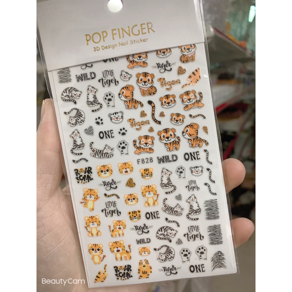 sticker trang trí nail hình hoạt hình
