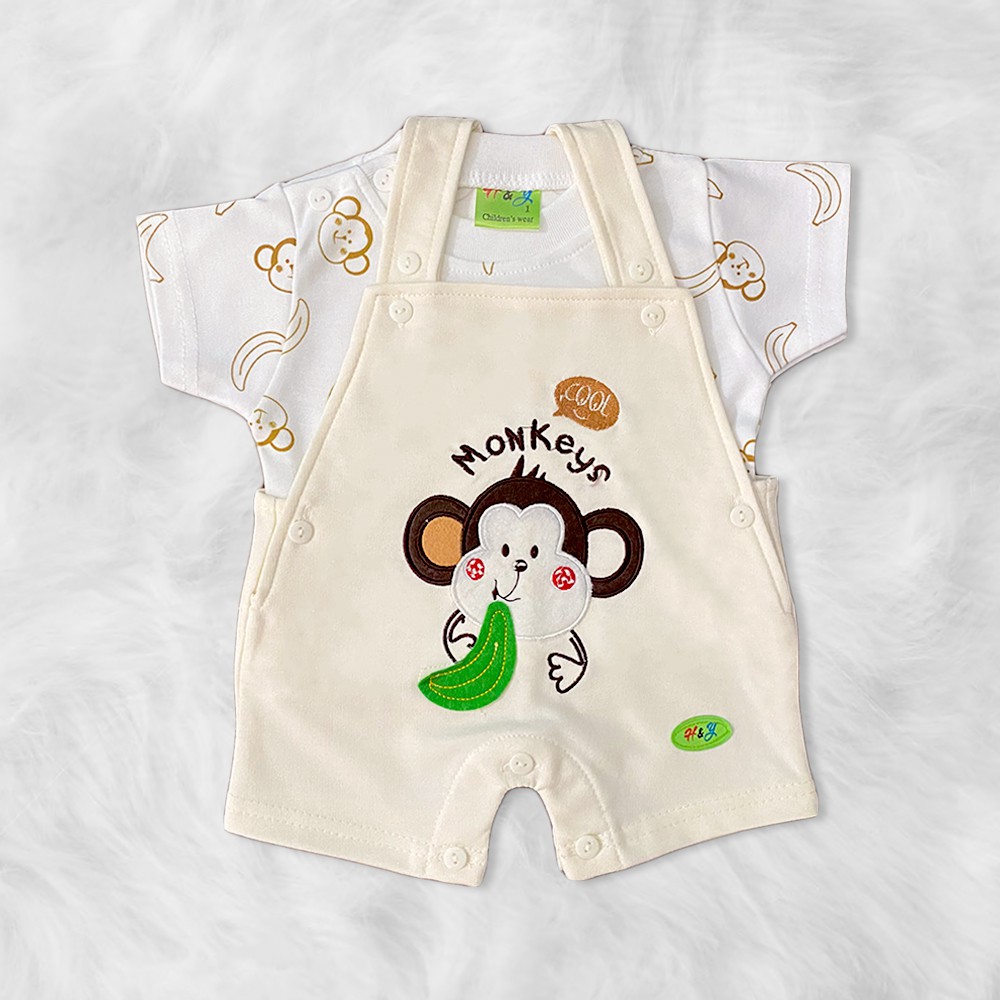 Bodysuit sơ sinh 2 lớp Cool Monkey tinh nghịch cho Bé