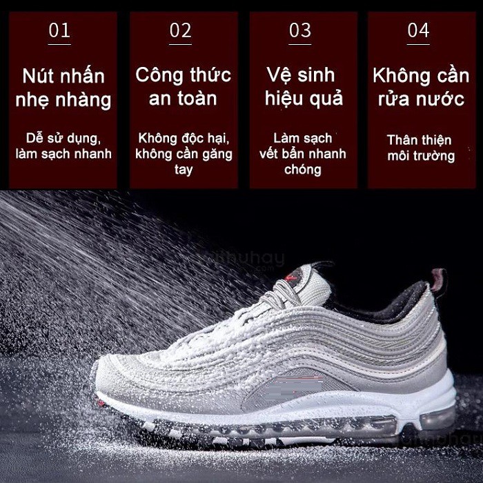 Chai xịt bọt làm sạch giày dép SNEAKER 300ml siêu sạch