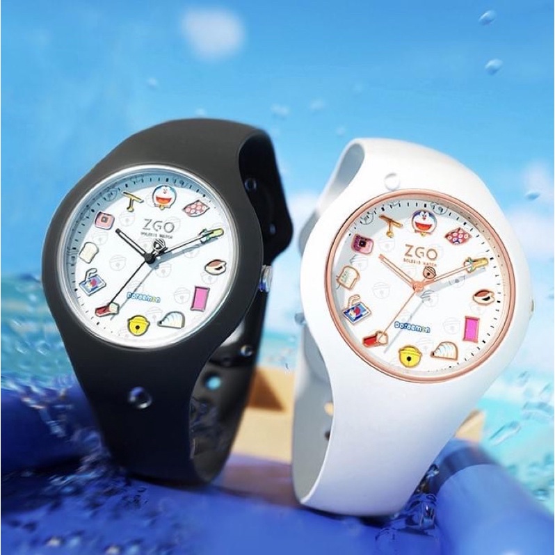 Đồng hồ Doraemon dây Silicon chống thấm nước cho Nam - Nữ