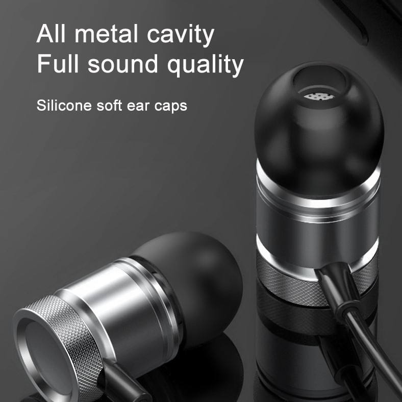 Tai nghe nhét tai Jack 3.5mm âm Bass có micro thiết kế tiện dụng