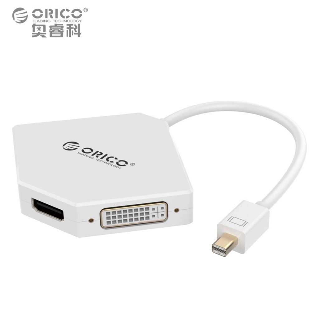 ORICO DMP-HDV3-WH Bộ Chuyển Đổi MINI DP Sang HDMI DVI VGA Sang Cáp Thunderbolt Cổng Hiển Thị DisplayPort, Dành Cho Apple