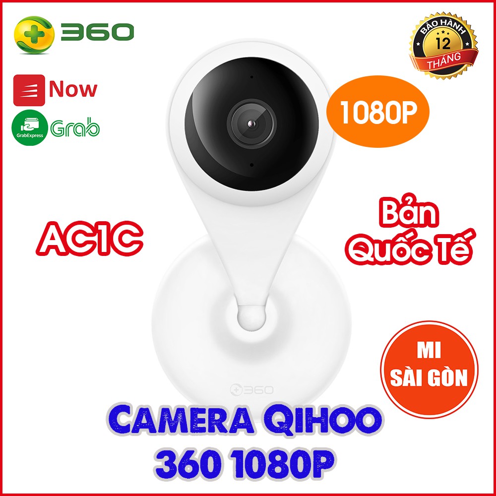 [BẢN QUỐC TẾ] Camera quan sát Qihoo 360 AC1C Full HD 1080P - Bảo hành chính hãng 12 tháng