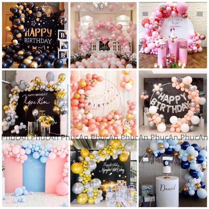 Combo bóng trang trí sinh nhật 6x-9x giá rẻ happy birthday cho trai và gái