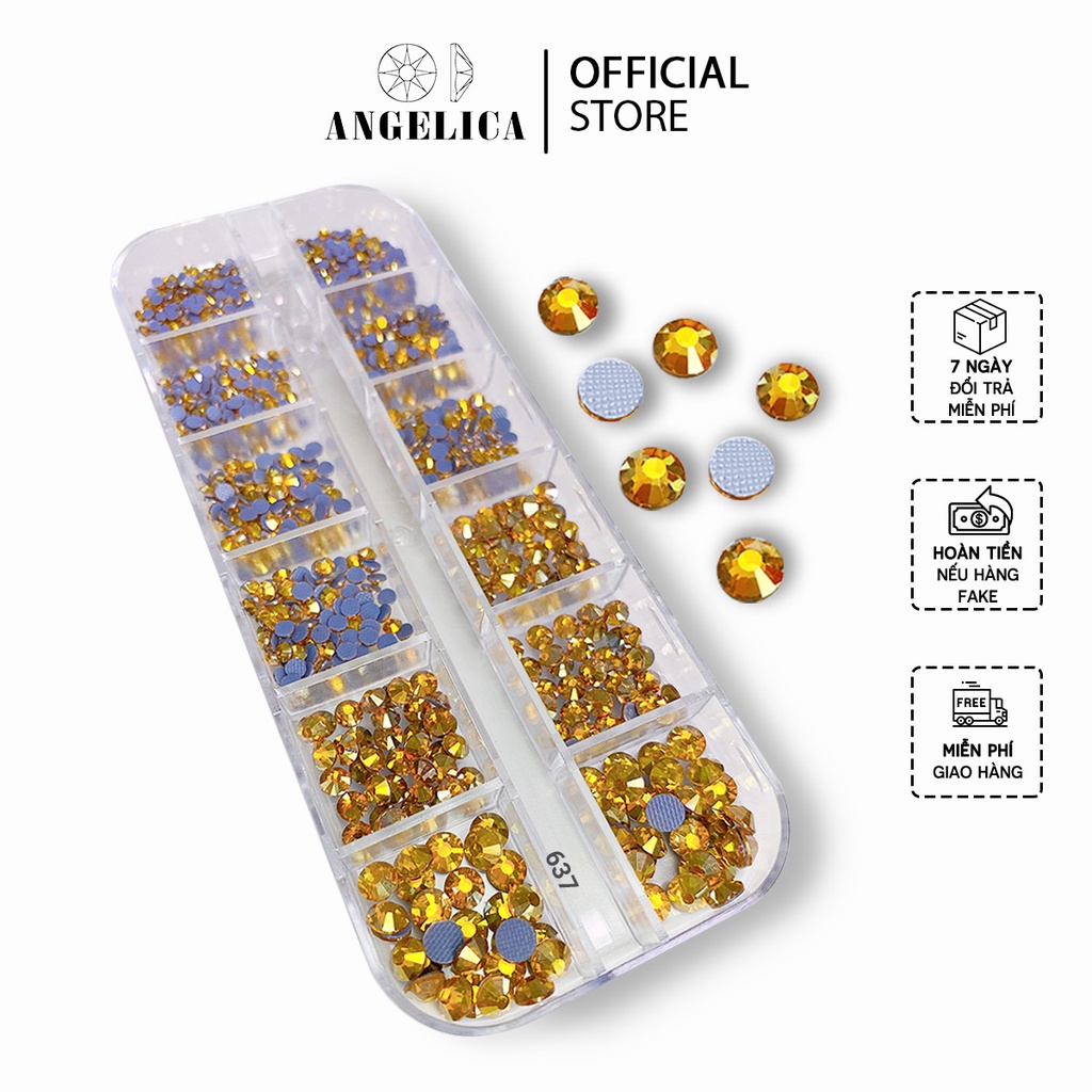 Đá Chân Lưới Nail 12 Khía Heaven Topaz Đính Móng ANGELICA 637