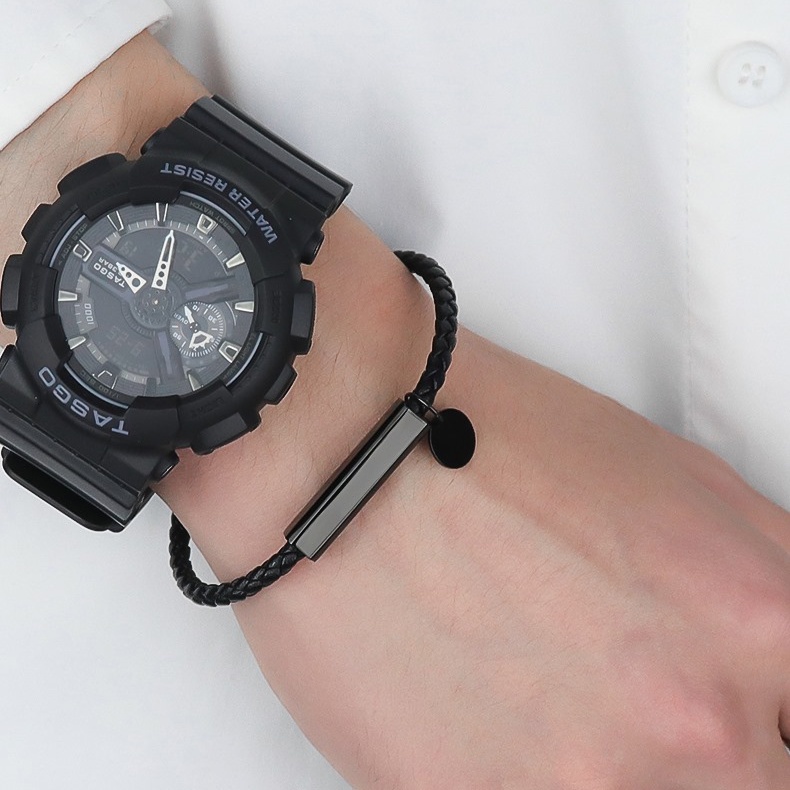 Vòng Tay Unisex Nam Nữ Lắc Tay Clancy Thời Trang Vòng Tay Nam Nữ Basic Loki Accessories Màu Đen Chất Liệu Titan Bền Bỉ