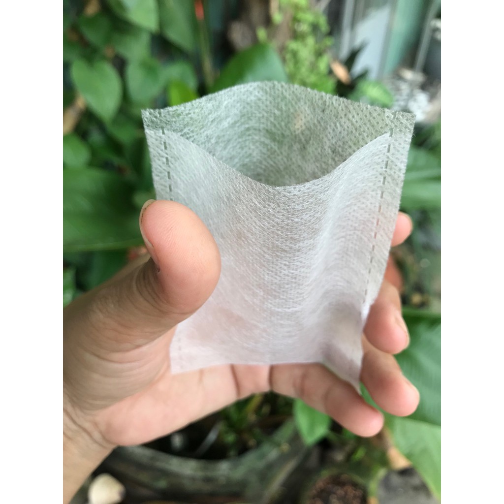 100 túi vải không dệt  - tự hủy, ươm hạt giống cây trồng tiện lợi size 8x10cm vải không dệt