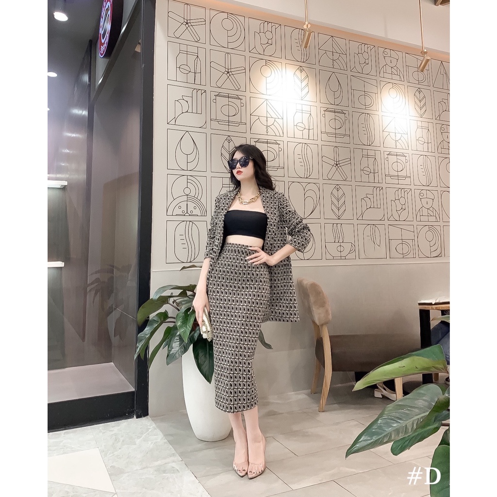 Sét vest công sở chất umi chân váy bút chì kết hợp vest 2 lớp đủ màu đủ size