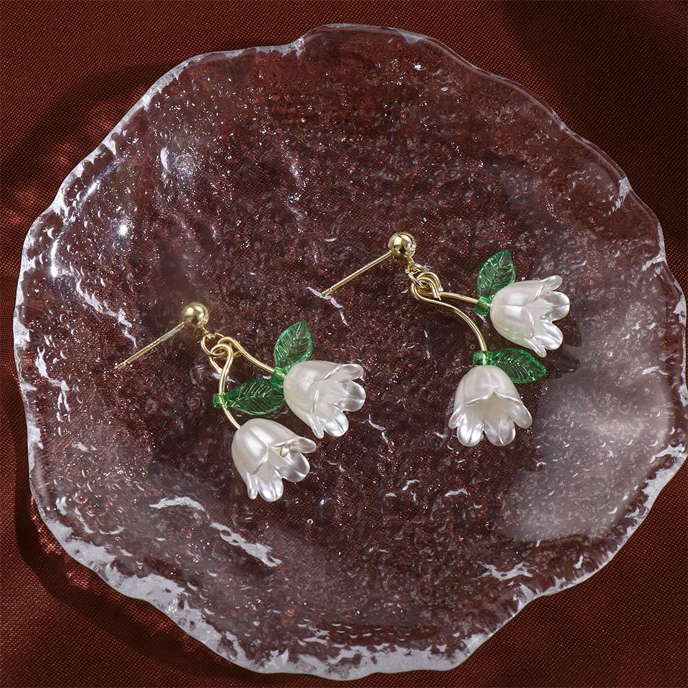 Khuyên Tai Hình Hoa Tulip Lãng Mạn Cho Nữ|Bông Tai Hình Chiếc Lá Mừng Năm Mới Dành Cho Nữ