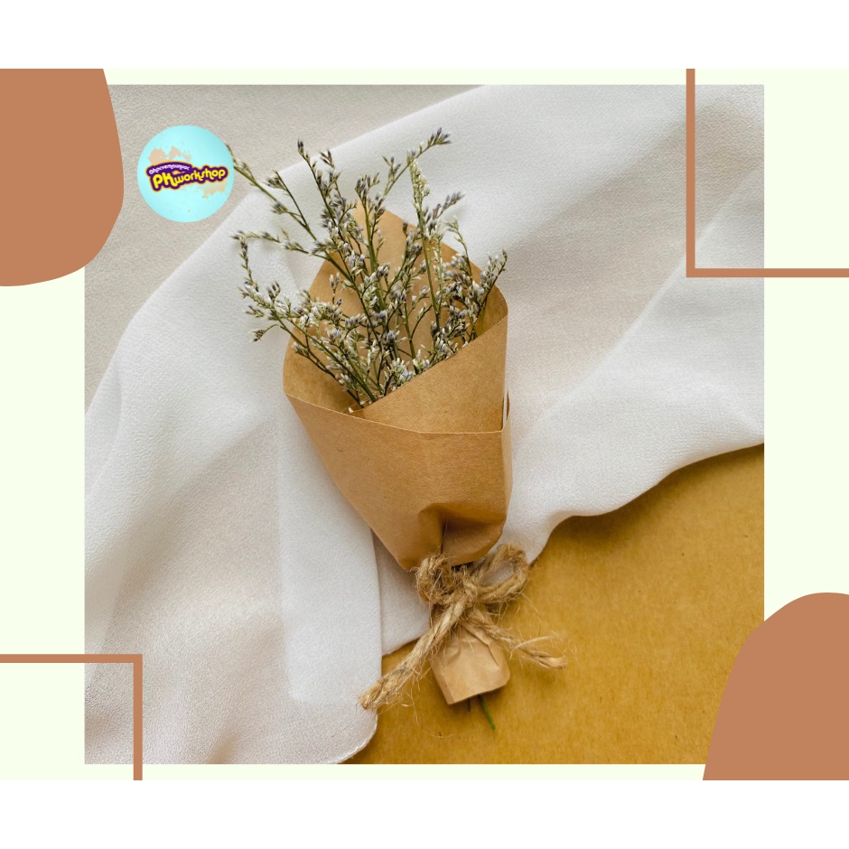 Bó hoa khô mini, hoa baby xinh xinh dùng trang trí thiệp, quà tặng, decor nhà cửa