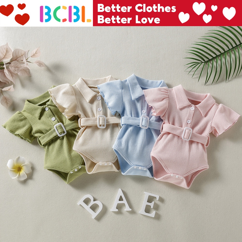 BCBL Áo liền quần tay cánh tiên xinh xắn cho bé gái từ 0-12 tháng tuổi