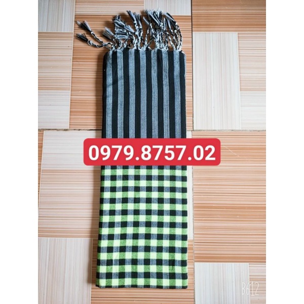 Khăn rằn nam bộ đen xanh dạ quang 60x165cm