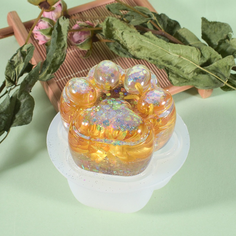 Khuôn làm đồ trang trí hình chân mèo bằng nhựa resin